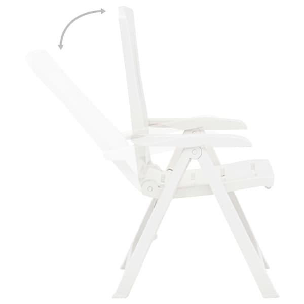 The Living Store havelænestole 2 stk. plastik hvid - Havestole