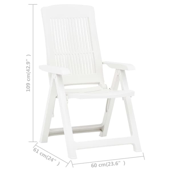 The Living Store havelænestole 2 stk. plastik hvid - Havestole