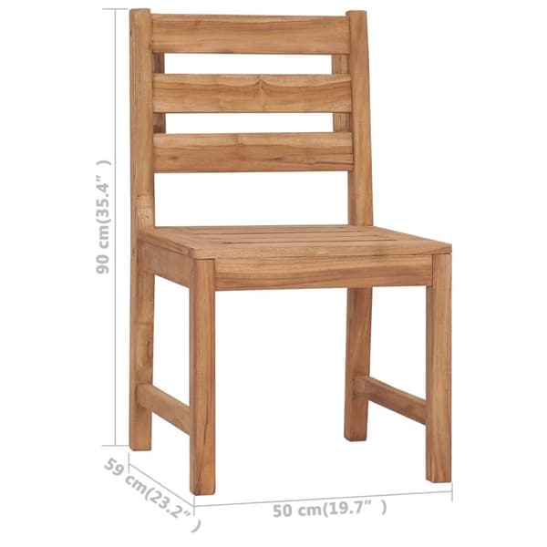 The Living Store Trädgårdsstolar 2 st massiv teak -  Utestolar