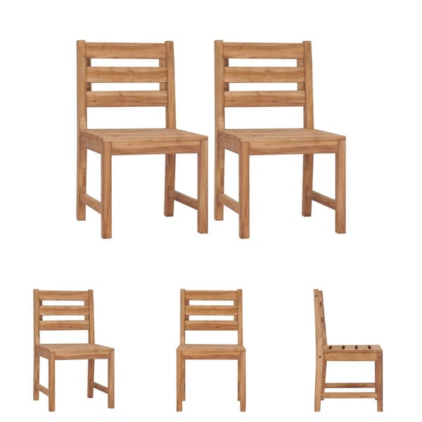 The Living Store Trädgårdsstolar 2 st massiv teak -  Utestolar