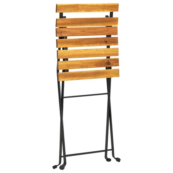The Living Store Hopfällbara trädgårdsstolar 6 st stål och massivt akaciaträ - Utestolar