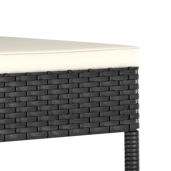 The Living Store havestole 2 stk. polyrattan sort - Havestole