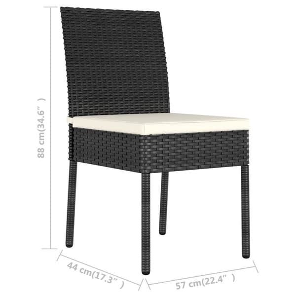 The Living Store havestole 2 stk. polyrattan sort - Havestole