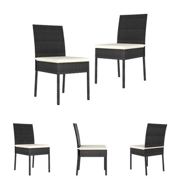 The Living Store havestole 2 stk. polyrattan sort - Havestole