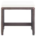 Miniatyrbillede 4 af 7: The Living Store havetaburetter 4 stk. med hynder polyrattan brun -  Havestole