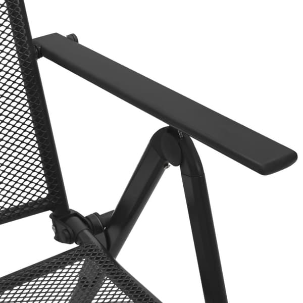 The Living Store foldbare havestole 4 stk. trådnet stål antracitgrå - Havestole