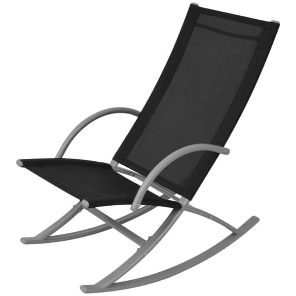 The Living Store havegyngestole 2 stk. stål og textilene sort -  Havestole