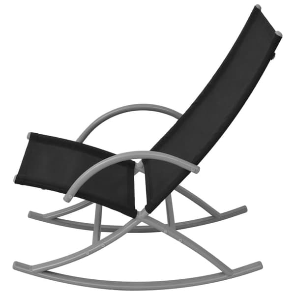 The Living Store havegyngestole 2 stk. stål og textilene sort -  Havestole