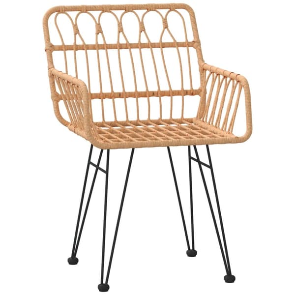 The Living Store havestole 2 stk. med armlæn 56x64x80 cm polyrattan - Havestole