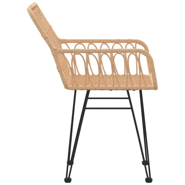 The Living Store havestole 2 stk. med armlæn 56x64x80 cm polyrattan - Havestole