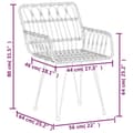 Miniatyrbillede 10 af 10: The Living Store havestole 2 stk. med armlæn 56x64x80 cm polyrattan -  Havestole