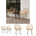 Miniatyrbillede 1 af 10: The Living Store havestole 2 stk. med armlæn 56x64x80 cm polyrattan -  Havestole