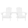 Miniatyrbild 3 av 8: The Living Store Adirondackstolar med bord massivt granträ vit -  Utestolar