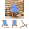Miniatyrbillede 1 af 9: The Living Store dækstol 56x105x96 cm teak blå -  Havestole