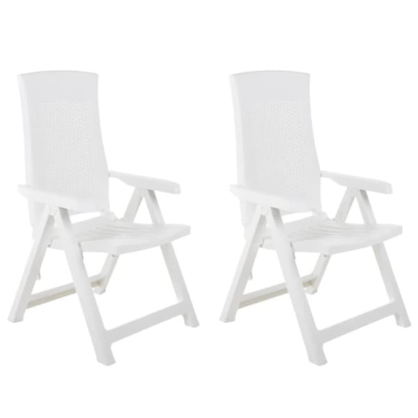 The Living Store havelænestole 2 stk. plastik hvid -  Havestole