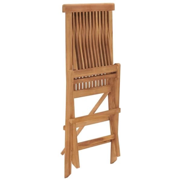 The Living Store Hopfällbara trädgårdsstolar 6 st massiv teak - Utestolar