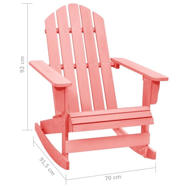The Living Store Gungstol adirondack massivt granträ rosa -  Utestolar