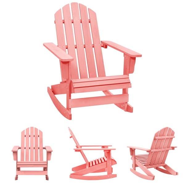 The Living Store Gungstol adirondack massivt granträ rosa - Utestolar