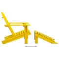 Miniatyrbild 6 av 9: The Living Store Adirondackstol med fotpall massivt granträ gul -  Utestolar