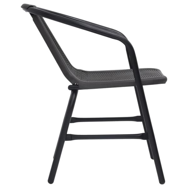 The Living Store havestole 2 stk. 110 kg plastikrattan og stål -  Havestole