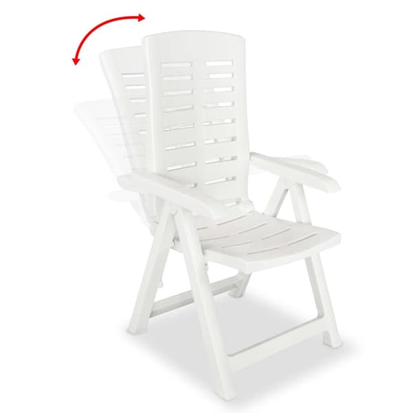 The Living Store havelænestole 6 stk. plastik hvid - Havestole