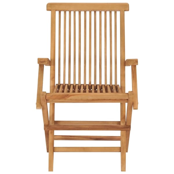 The Living Store Hopfällbara trädgårdsstolar 3 st massiv teak - Utestolar