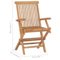 Miniatyrbild 10 av 10: The Living Store Hopfällbara trädgårdsstolar 3 st massiv teak -  Utestolar