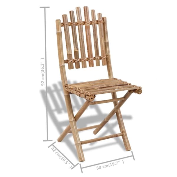 The Living Store foldbare havestole bambus 4 stk. -  Havestole