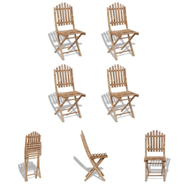 The Living Store foldbare havestole bambus 4 stk. - Havestole