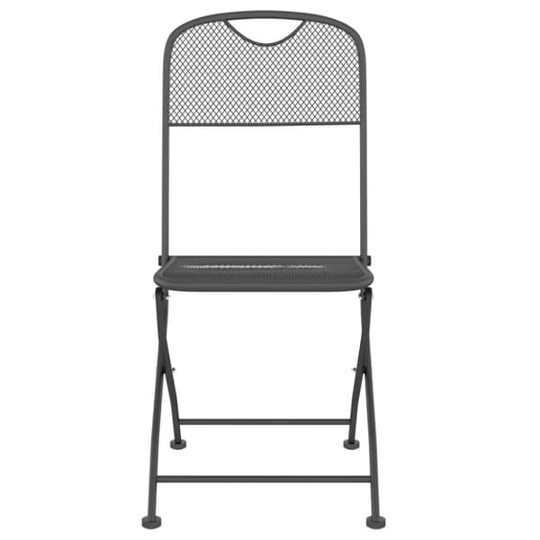 The Living Store foldbare havestole 4 stk. strækmetalnet antracitgrå -  Havestole