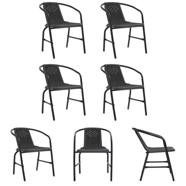 The Living Store havestole 4 stk. 110 kg plastikrattan og stål -  Havestole