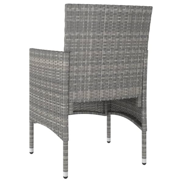The Living Store havestole med skamler 4 dele polyrattan grå -  Havestole