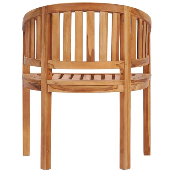 The Living Store Bananstolar 2 st massiv teak - Utestolar