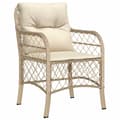 Pikkukuva 5 / 11: The Living Store Puutarhatuolit pehmusteilla 2 kpl beige polyrottinki -  Puutarhatuolit
