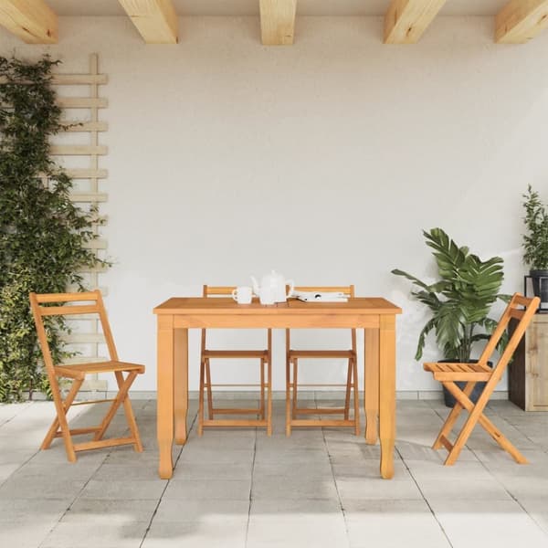 The Living Store Hopfällbara caféstolar 4 st massiv teak - Utestolar