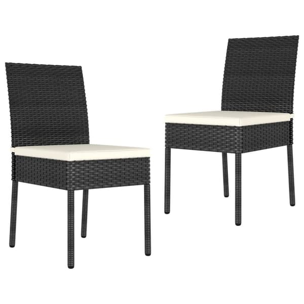 The Living Store havestole 2 stk. polyrattan sort - Havestole
