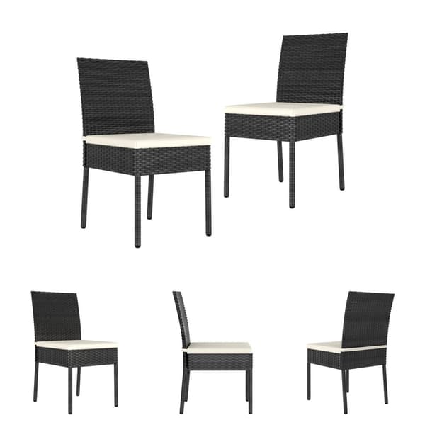The Living Store havestole 2 stk. polyrattan sort - Havestole