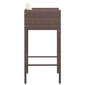 Miniatyrbild 6 av 8: The Living Store Barstolar med dynor 2 st brun konstrotting -  Utestolar