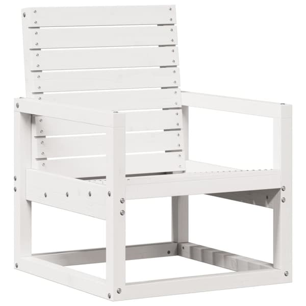 The Living Store Trädgårdsstol vit 57,5x63x76 cm massiv furu -  Utestolar