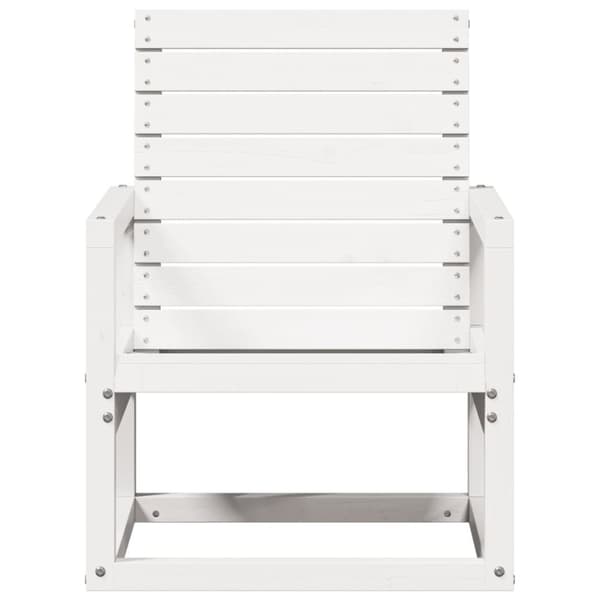 The Living Store Trädgårdsstol vit 57,5x63x76 cm massiv furu -  Utestolar
