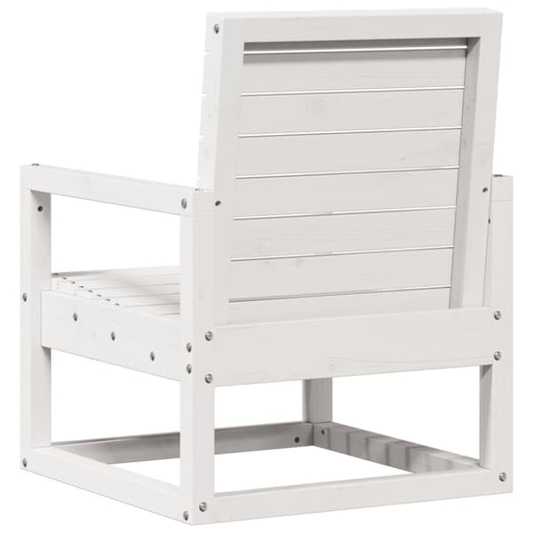 The Living Store Trädgårdsstol vit 57,5x63x76 cm massiv furu - Utestolar