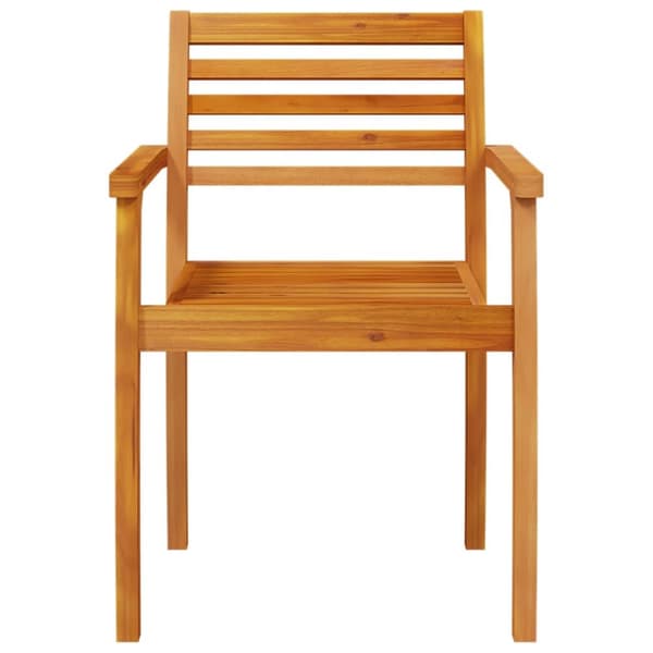 The Living Store Trädgårdsstolar 8 st 59x55x85 cm massivt akaciaträ -  Utestolar