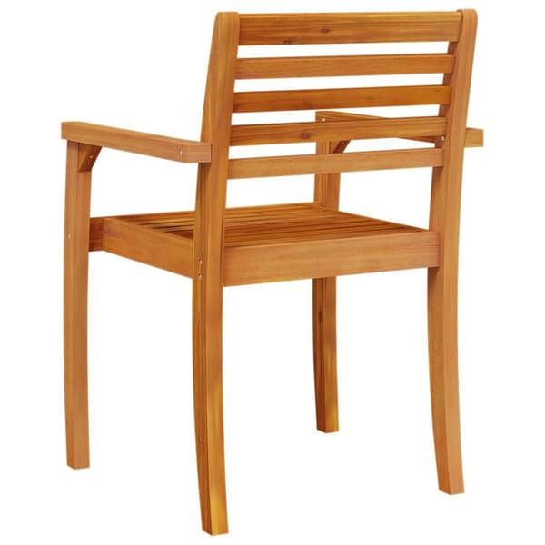 The Living Store Trädgårdsstolar 8 st 59x55x85 cm massivt akaciaträ -  Utestolar