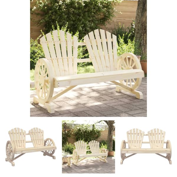 The Living Store 2-personers Adirondack-havestol massivt grantræ - Havestole
