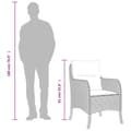 Miniatyrbillede 10 af 11: The Living Store havestole med hynder 2 stk. polyrattan brun -  Havestole