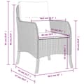 Miniatyrbillede 11 af 11: The Living Store havestole med hynder 2 stk. polyrattan brun -  Havestole