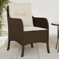 Miniatyrbillede 2 af 11: The Living Store havestole med hynder 2 stk. polyrattan brun -  Havestole