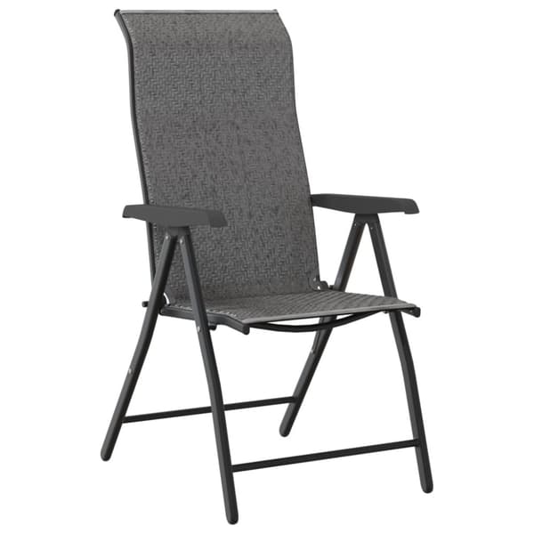 The Living Store havestole 2 stk. foldbar polyrattan grå - Havestole