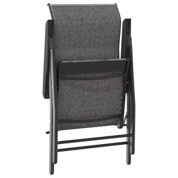 The Living Store havestole 2 stk. foldbar polyrattan grå -  Havestole