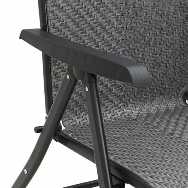 The Living Store havestole 2 stk. foldbar polyrattan grå - Havestole